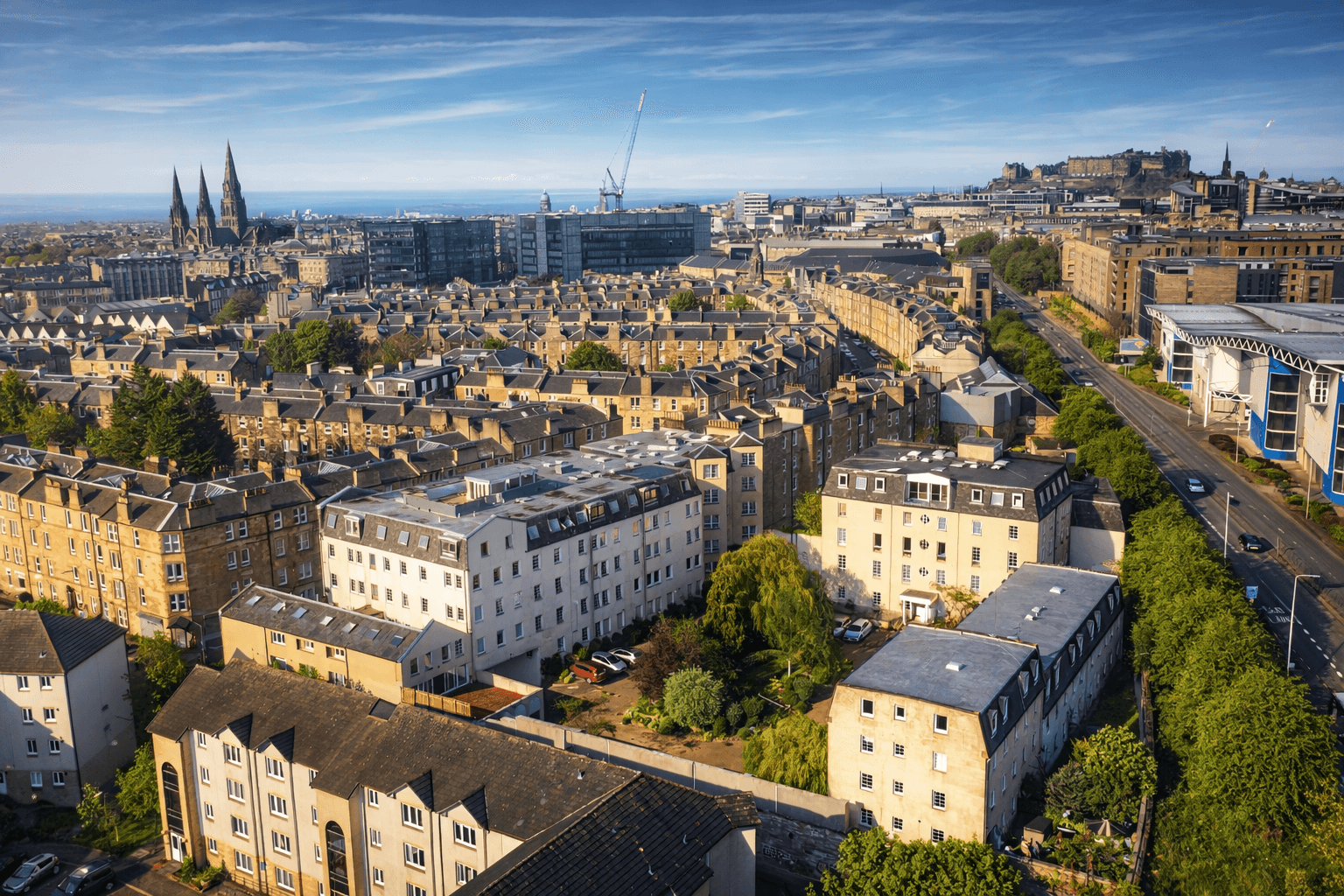 James Square aerial daytime