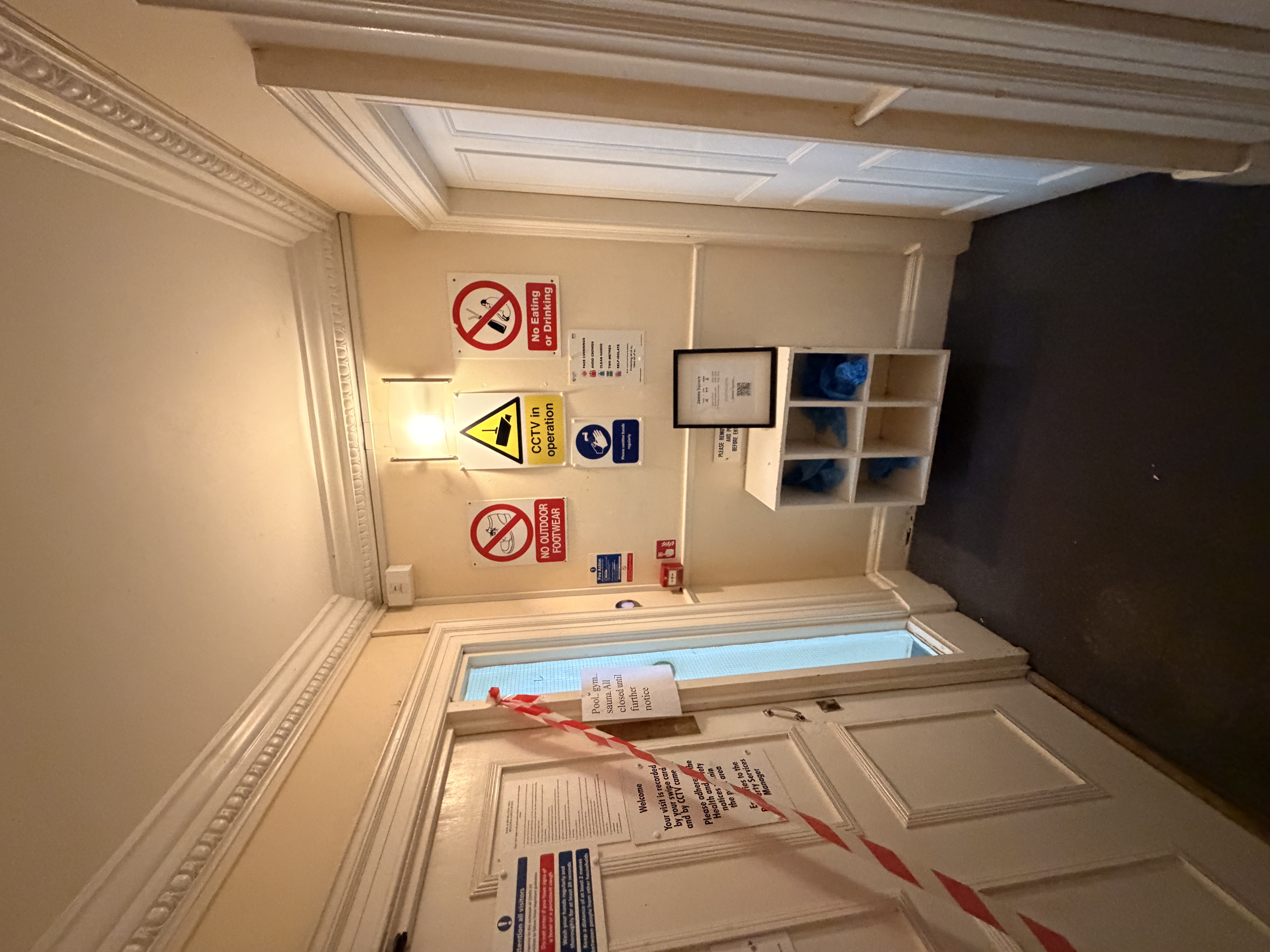Pool entrance hallway